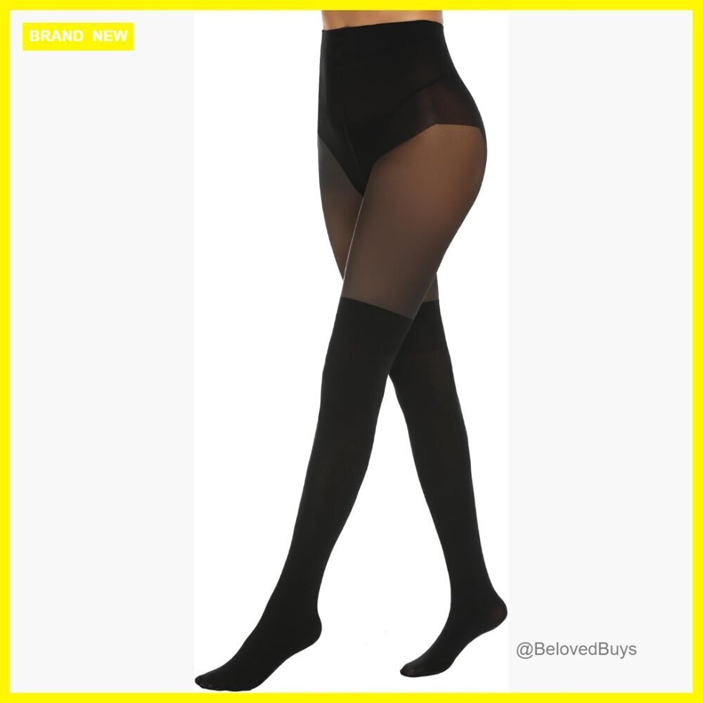 One Size Faux Thigh High Stockings Sheer Tights Run Resistant Nylons